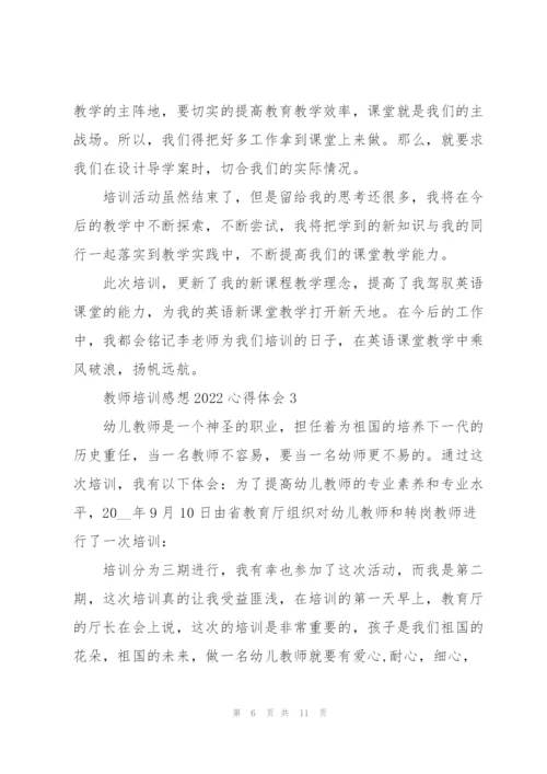 教师培训感想2022心得体会范文.docx