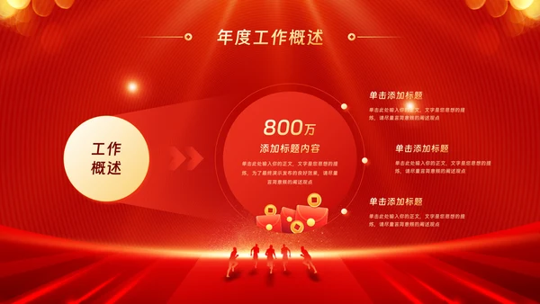 金蛇迎新春公司年会年终工作总结汇报PPT模板