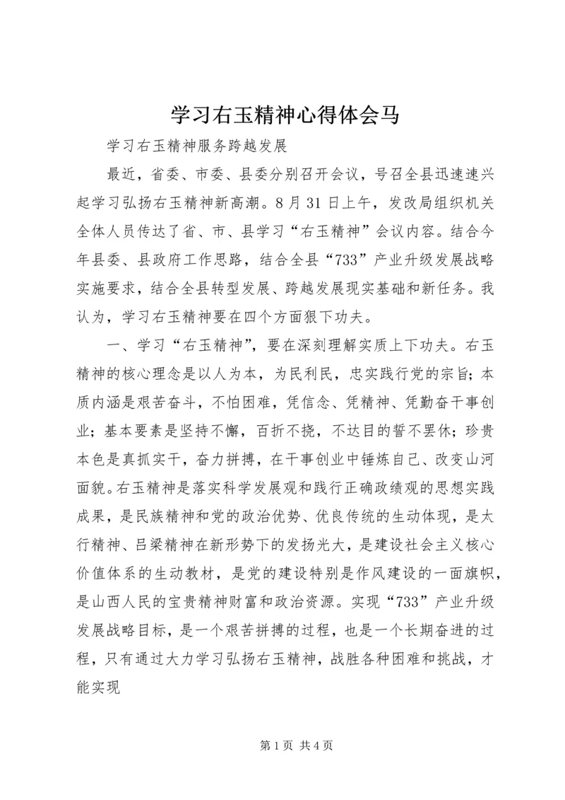 学习右玉精神心得体会马 (4).docx