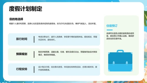 蓝色3D卡通风旅行计划PPT主题
