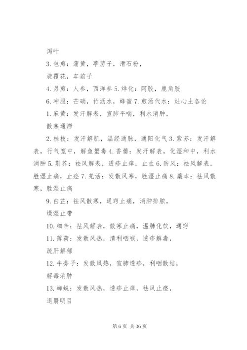 中药学要药及配伍总结汇总 (2).docx