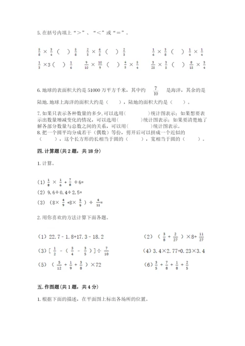 小学六年级数学上册期末考试卷含答案ab卷.docx