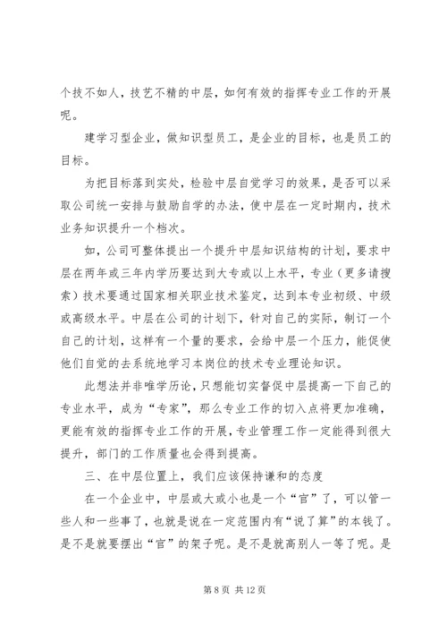 学习《赢在中层》培训心得体会(精选多篇).docx