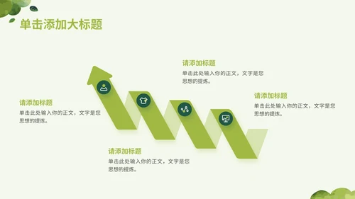 绿色水彩卡通风乡村农业行业通用PPT模板