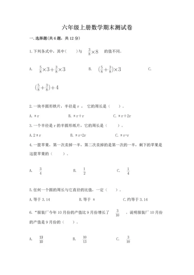 六年级上册数学期末测试卷附参考答案（轻巧夺冠）.docx