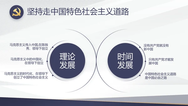 蓝色党建年终工作总结汇报PPT党课