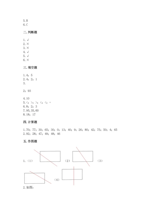 人教版二年级上册数学期中测试卷完美版.docx