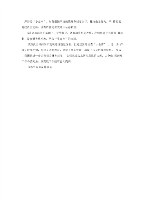 最新整理社会团体小金库自查自纠报告