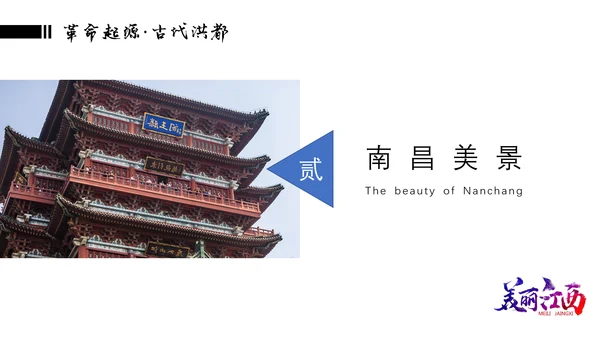 介绍南昌风光旅游业PPT模板
