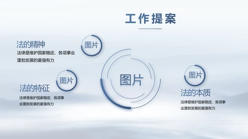 蓝色中国风法律讲座动态PPT模板