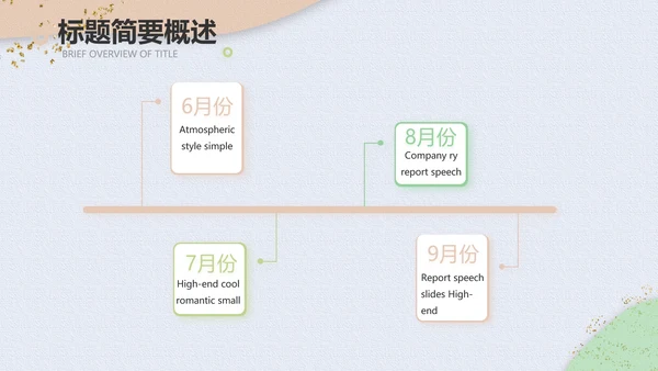 小清新时尚工作汇报商务PPT模板