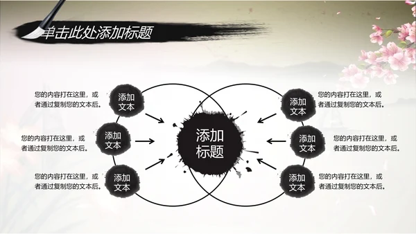 唯美水墨开场视频古典传统文化PP模板