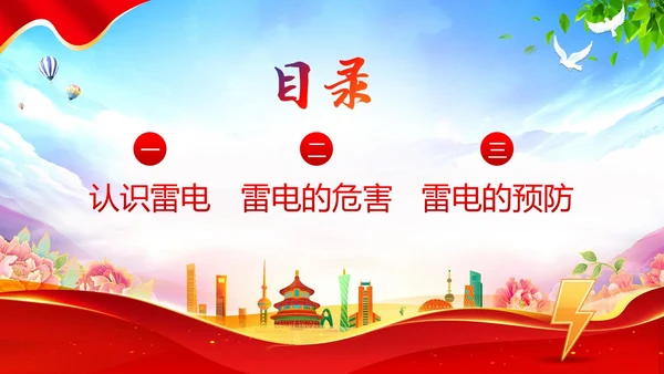 夏季防雷电防溺水防雷电安全教育PPT课件