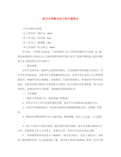 精编之实习小学班主任工作计划范文.docx