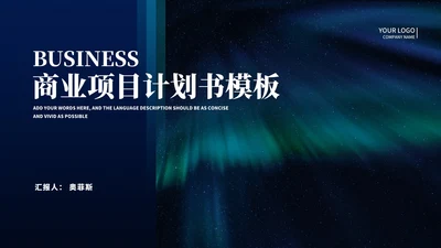 科技风渐变炫彩商业项目计划书PPT模板