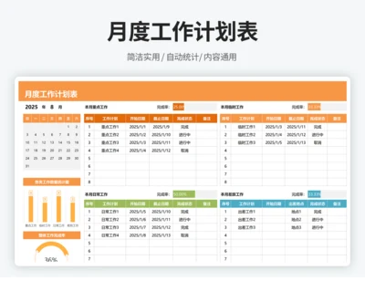 月工作计划规划表