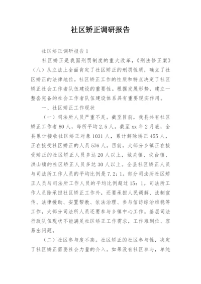 社区矫正调研报告.docx