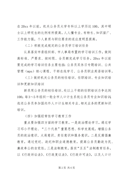 市人口计生委党委关于创建学习性机关的实施意见 (4).docx