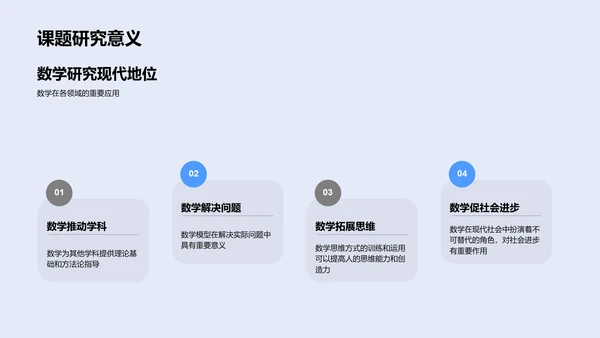 数学论文毕业答辩指导PPT模板