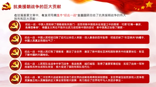 学习中国共产党党史抗美援朝精神PPT模板