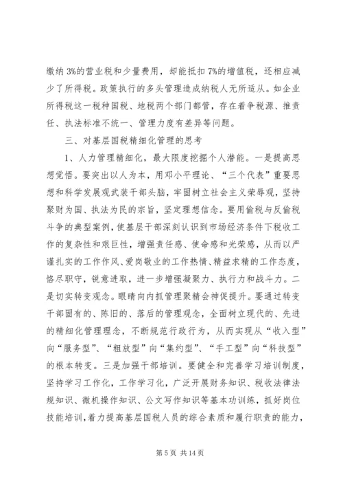 国税精细化调研报告.docx