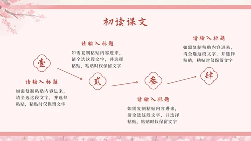 粉色中国风《氓》课件PPT模板