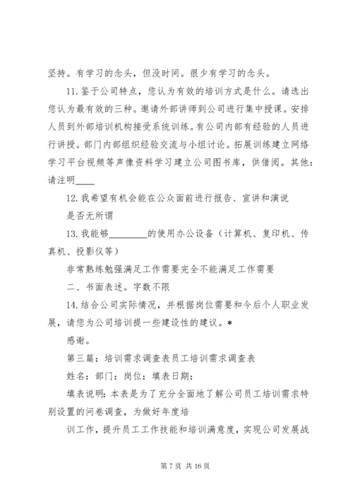 培训需求调查表.docx