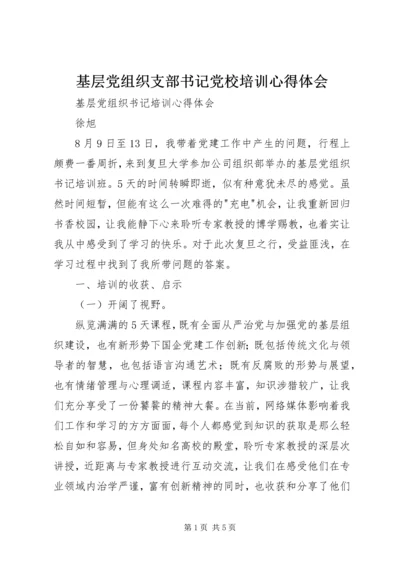 基层党组织支部书记党校培训心得体会 (3).docx