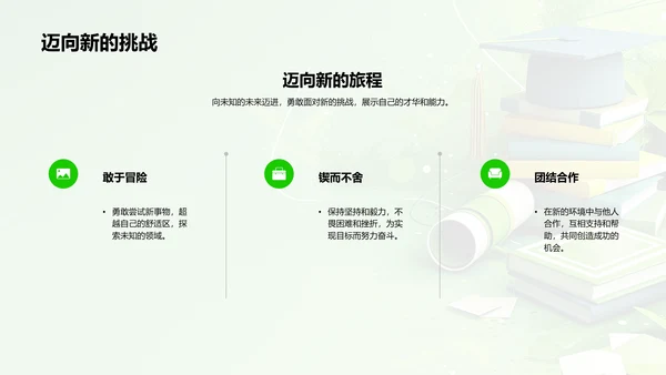 毕业感言报告PPT模板