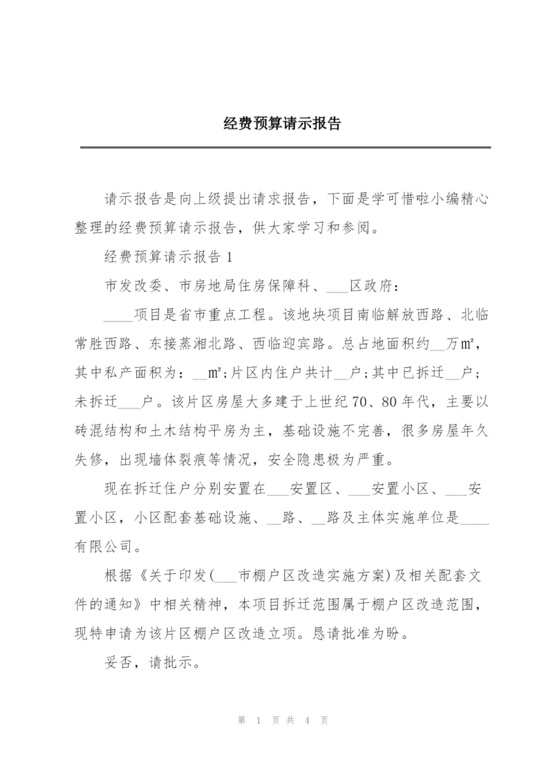 经费预算请示报告.docx