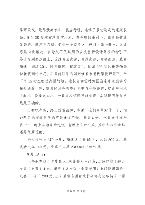 山东旅游心得体会 (2).docx