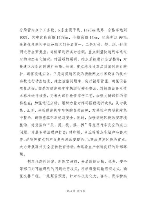 安全决定成败，效益印证发展(X铁路分局第五次提速调图工作调研)调研报告精编.docx