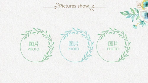 绿色文艺小清新创意极简室内设计动态PPT模板