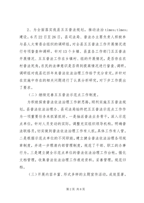 县政府普法和依法治理工作汇报.docx