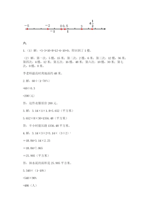 青岛版六年级数学下学期期末测试题及参考答案（突破训练）.docx