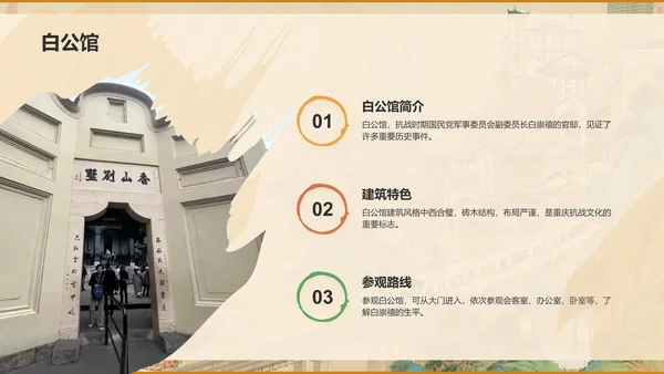 橙色复古风重庆山城美食与景点全攻略PPT模板