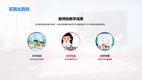 教师季度教学汇报PPT模板