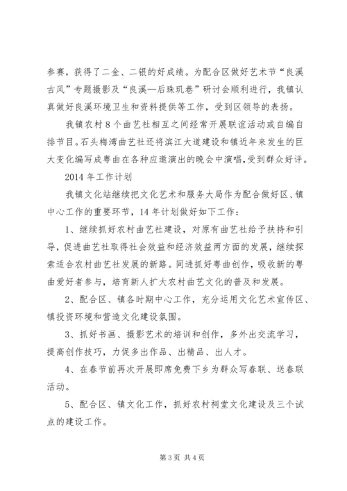 乡镇文化工作总结及工作计划.docx