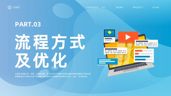 蓝色简约风运营管理培训课件企业管理