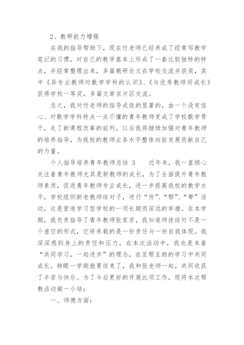 个人指导培养青年教师总结.docx