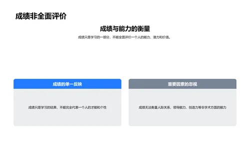 成绩评价与学习方法PPT模板