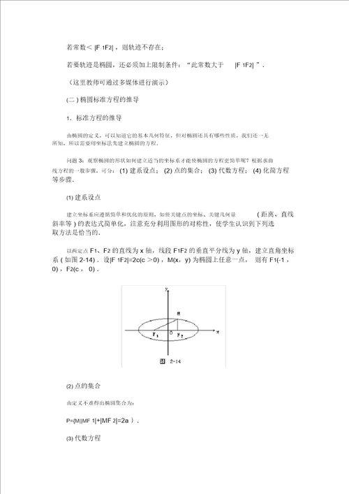 椭圆及其标准方程教案