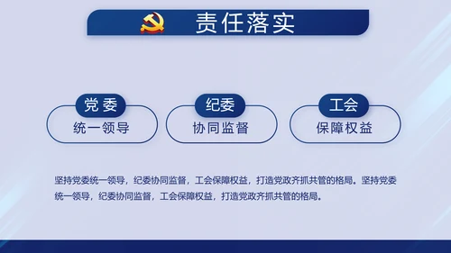 蓝色党支部年终总结述职报告学习教育动态PPT