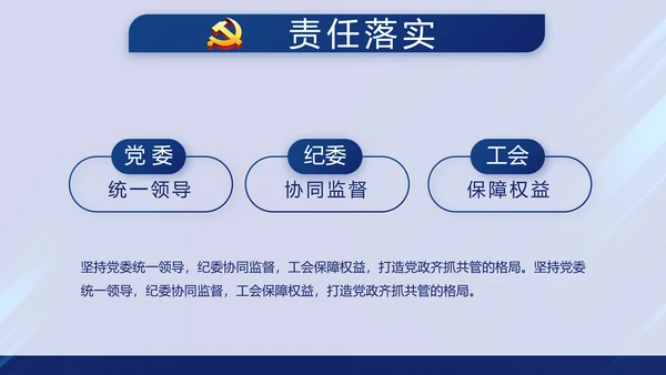 蓝色党支部年终总结述职报告学习教育动态PPT