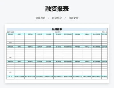 融资报表