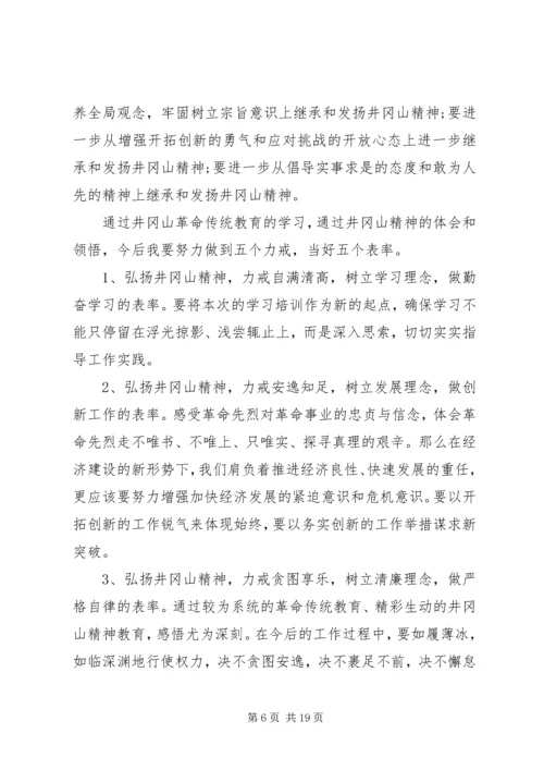 井冈山培训心得体会六篇.docx