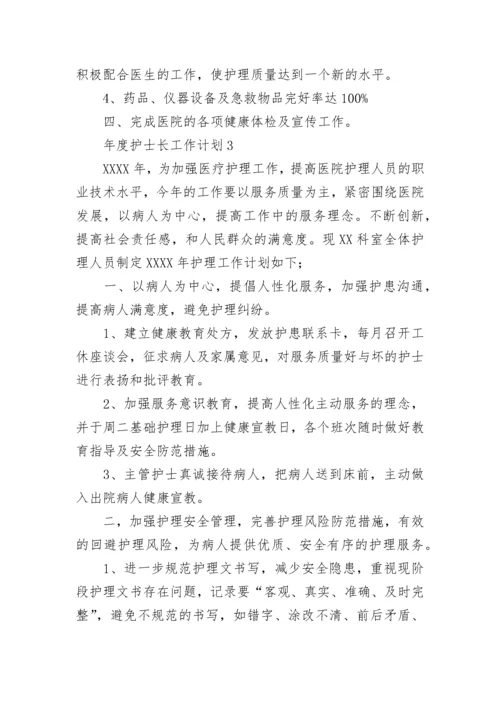 年度护士长工作计划.docx