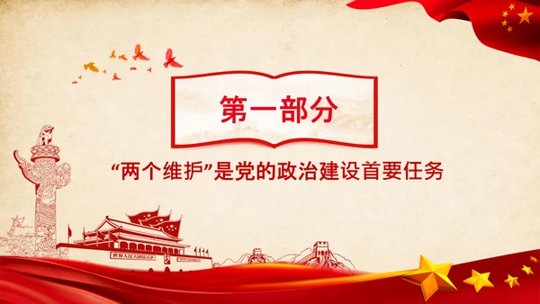 两个维护合格党员党支部主题党日党课PPT