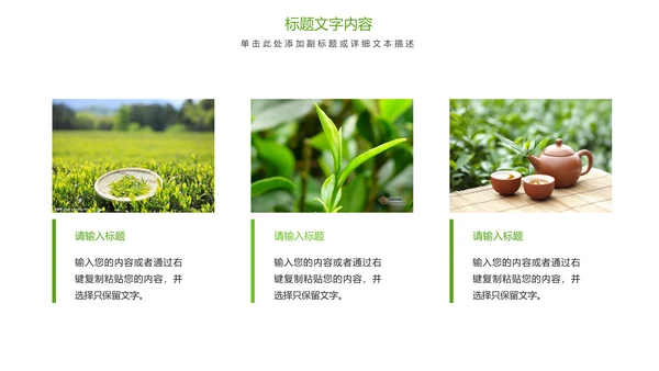 唯美清新绿色茶园茶艺茶文化品茶论道PPT模板