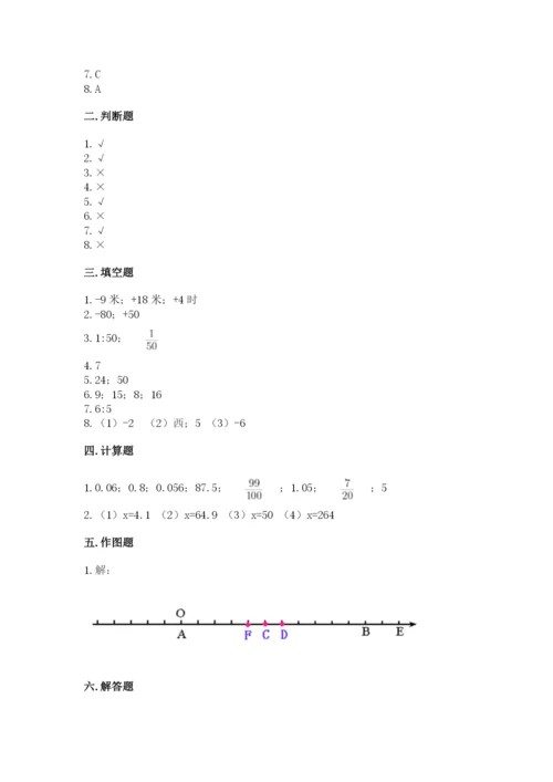 冀教版六年级下册期末真题卷精品（精选题）.docx